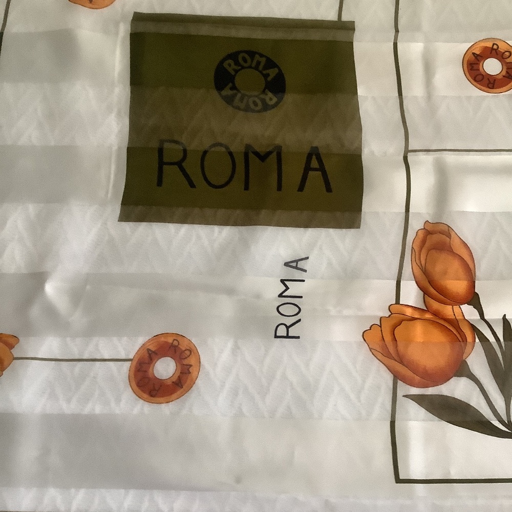 Roma - Italian Silk Scarf, 36" Square